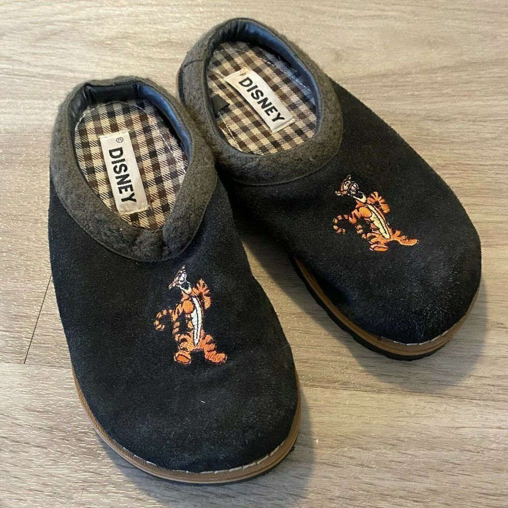 Disney Baby Black Leather Closed Toe Slip On Casual Clog Shoes Size US 1